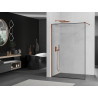 Mexen Kioto душ кабина Walk-in 90 x 200 см, черна рамка 8 мм, розово злато - 800-090-101-60-70