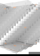 Mexen Lunar-F L сгъваема лява душ кабина 90 x 70 cm, прозрачна, четкана мед - 836L-090-070-65-00-L