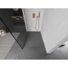 Mexen Kioto стенен душ Walk-in 130 x 200 см, черна рамка 8 мм, розово злато