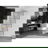 Mexen Kioto стена за душ Walk-in 90 x 200 cm, черен модел 8 mm, хром - 800-090-101-01-77