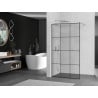 Mexen Kioto стена за душ тип Walk-in 120 x 200 см, черна решетка 8 мм, хром - 800-120-101-01-77