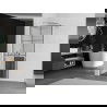 Mexen Kioto+ душ параван със стъклена полица Walk-in 90 x 200 см, черна решетка, хром - 800-090-121-01-77