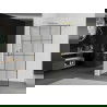 Mexen Kioto душ кабина Walk-in 100 x 200 см, черен мотив 8 мм, златен - 800-100-101-50-77