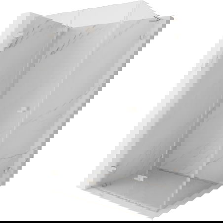 Mexen Lunar-F L сгъваем душ кабина лява 100 х 70 см, прозрачна, четкан никел - 836L-100-070-97-00-L