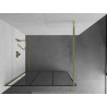 Mexen Kioto душ стена Walk-in 110 x 200 см, черни квадрати 8 мм, златна - 800-110-101-50-77
