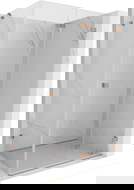 Mexen Lunar-F сгъваем параван за душ кабина, дясно, 90 x 80 см, прозрачен, матова