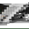 Mexen Kioto+ душова стена с полка Walk-in 120 x 200 см, черен модел, хром - 800-120-121-01-77