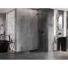 Mexen Lunar-F сгъваема душ кабина дясна 80 x 70 cm, прозрачна, четка сив цвят - 836-080-070-66-00-P