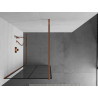 Mexen Kioto душ параван Walk-in 90 x 200 cm, черна решетка 8 mm, розово злато