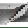 Mexen Kioto душ стена Walk-in 90 x 200 cm, черна решетка 8 mm, розово злато - 800-090-101-60-77