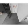 Mexen Kioto Душ параван Walk-in 110 x 200 см, черна решетка 8 мм, розово злато