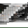 Mexen Kioto стена за душ Walk-in 130 x 200 см, черен модел 8 мм, розово злато - 800-130-101-60-77