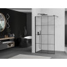 Mexen Kioto душ стена Walk-in 120 x 200 см, черна решетка 8 мм, черна - 800-120-101-70-77