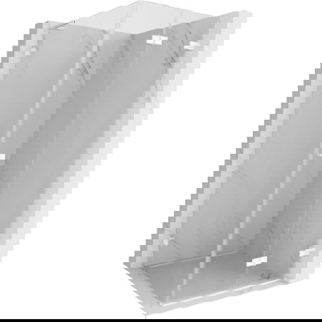 Mexen Lunar-F L сгъваем душ кабина дясна 90 x 90 см, прозрачно, бяла - 836L-090-090-20-00-P