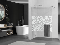Mexen Kioto+ душ параван с рафтове Walk-in 80 x 200 см, бял модел, хром - 800-080-121-01-85