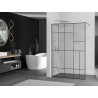 Mexen Kioto Душ параван Walk-in 70 x 200 см, черен модел 8 мм, хром - 800-070-101-01-78