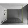 Mexen Kioto стенна душ кабина Walk-in 90 x 200 см, черен мотив 8 мм, злато - 800-090-101-50-78