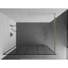 Mexen Kioto душева стена Walk-in 110 x 200 см, черен модел 8 мм, златен - 800-110-101-50-78