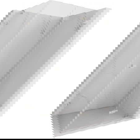 Mexen Lunar-F сгъваема душ кабина, дясна 95 x 90 см, прозрачна, четкан никел