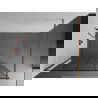 Mexen Kioto душ завеса Walk-in 110 x 200 cm, черен мотив 8 mm, розово злато - 800-110-101-60-78