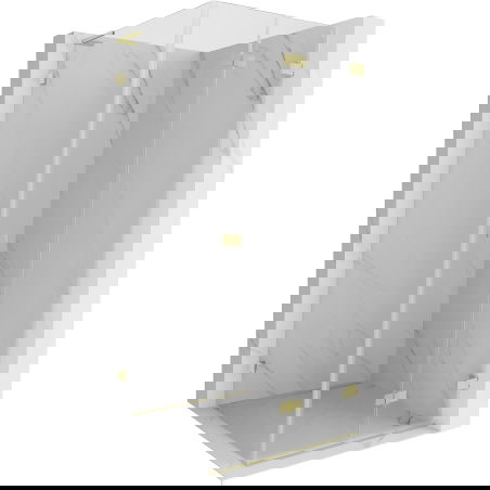 Mexen Lunar-F L сгъваем душ-кабина дясна 90 x 90 см, прозрачна, златиста матова - 836L-090-090-55-00-P