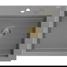 Mexen Elix мивка от гранит 1-камерна 600 x 500 mm, сива, сифон златен - 6525601005-71-G
