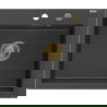 Mexen Elix кухненска мивка от гранит с 1 отделение 600 x 500 mm, черна с пръски, златен сифон - 6525601005-76-G