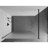 Mexen Kioto душ стена Walk-in 130 x 200 см, матирано 8 мм, черна - 800-130-101-70-30