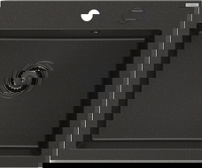 Mexen Elix гранитна мивка 1-коморова 600 x 500 мм, черно/златен металик, черен сифон - 6525601005-75-B