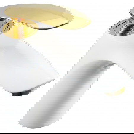 Mexen Lily смесител за умивалник, бял/златен - 73600-25