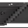 Mexen Elix гранитна мивка с 1 отделение 600 x 500 mm, черна с пръски, черен сифон - 6525601005-76-B