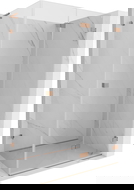 Mexen Lunar-F L сгъваема душ кабина дясна 90 x 70 см, прозрачна, матирано мед - 836L-090-070-65-00-P