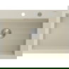 Mexen Elix гранитна мивка 1-компонентна 700 x 500 mm, бежова, сифон хром - 6526701005-69