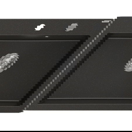 Mexen Elix кухненска мивка от гранит 1-камерна 700 x 500 мм, черно/златен металик, сифон хром - 6526701005-75