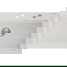 Mexen Elix гранитна мивка с 1 корито 800 x 500 mm, бяла, със сифон хром - 6527801005-20