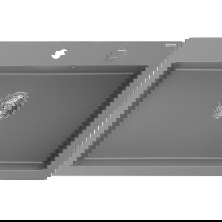 Mexen Elix кухненска мивка гранитна 1-камерна 800 x 500 мм, сива, сифон хром - 6527801005-71