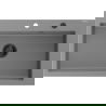 Mexen Elix гранитна мивка с 1 отделение 800 x 500 mm, сива, сифон черен - 6527801005-71-B