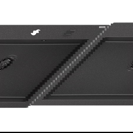 Mexen Elix кухненска мивка от гранит с 1 камера 800 x 500 мм, черна със ситни пръски, сифон черен - 6527801005-76-B