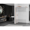 Mexen Kioto душ параван Walk-in 130 x 200 cm, прозрачен/матов 8 mm, розово злато