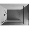 Mexen Kioto душове стъкло Walk-in 140 x 200 см, прозрачно/матово 8 мм, черно
