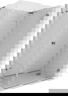 Mexen Lunar-F L сгъваема душ кабина дясна 95 x 70 см, прозрачна, полиран gun gray