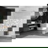 Mexen Kioto+ стена за душ с рафт Walk-in 90 x 200 см, бял шаблон, хром - 800-090-121-01-85