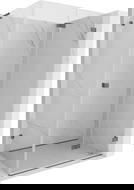 Mexen Lunar-F L сгъваема душ кабина дясна 100 x 80 см, прозрачна, четка сив пистолет - 836L-100-080-66-00-P