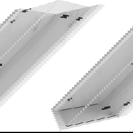 Mexen Lunar-F L сгъваем десен душ кабина 80 x 80 см, прозрачно, черно - 836L-080-080-70-00-P