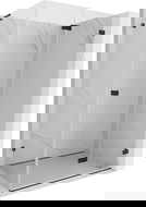 Mexen Lunar-F L преграда за душ кабина сгъваема дясна 100 x 80 см, прозрачна, черна - 836L-100-080-70-00-P