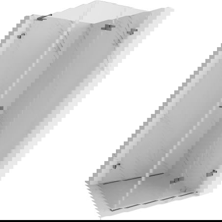 Mexen Lunar-F L сгъваем десен душ кабина 70 x 70 см, прозрачен, gun metal - 836L-070-070-95-00-P