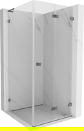 Mexen Lunar-F L сгъваема душ кабина дясна 70 x 70 см, прозрачна, тъмна стомана - 836L-070-070-95-00-P
