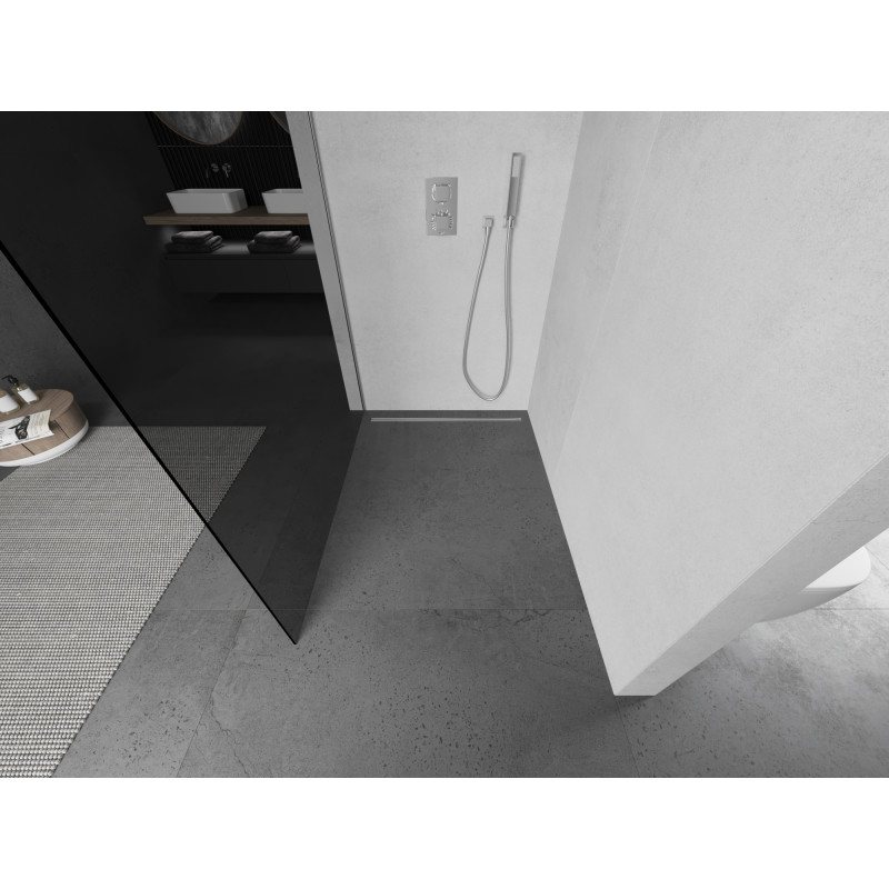 Mexen Kioto душ параван Walk-in 130 x 200 см, графит 8 мм, хром - 800-130-101-01-40