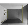 Mexen Kioto стенни панели за душ Walk-in 140 x 200 см, графит 8 мм, злато - 800-140-101-50-40