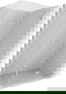 Mexen Lunar-F L дясна душ кабина сгъваема 90 x 70 см, прозрачна, четкан никел - 836L-090-070-97-00-P